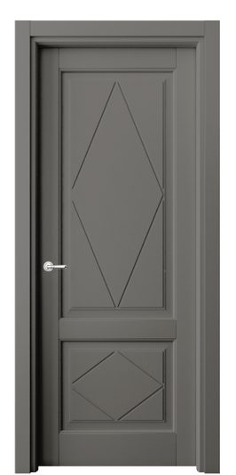 Дверь межкомнатная 6343 МКЛС . Цвет Матовый классический серый. Материал Гладкая эмаль. Коллекция Тоскана Ромбо. Картинка.