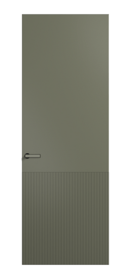 Дверь межкомнатная 8204 МОТ. Цвет Матовый оливковый тёмный. Материал Гладкая эмаль. Коллекция Velvet. Картинка.