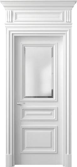 Дверь межкомнатная 7304 МБЛ САТ-Ф. Цвет Матовый белоснежный. Материал Гладкая эмаль. Коллекция Антик. Картинка.