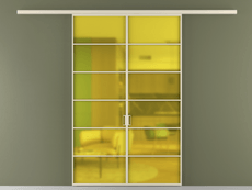 Перегородка Формато вдоль стены 2 створки