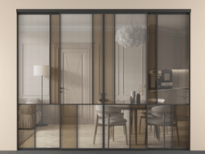 Перегородка Mosaic внутри проёма 4 створки