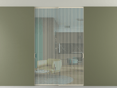 Перегородка Формато внутри проёма скрытое крепление в потолок 2 створки