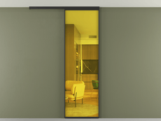 Перегородка Formato вдоль стены на потолок одностворчатая