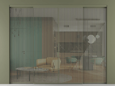 Перегородка Formato внутри проёма 4 створки