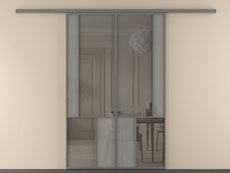 Перегородка Mosaic вдоль стены двустворчатая