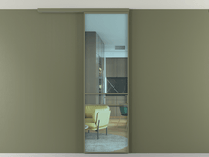 Перегородка Formato вдоль стены на потолок 1 створка