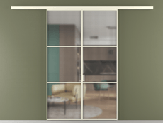 Перегородка Formato вдоль стены 2 створки