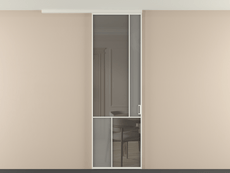 Перегородка Mosaic вдоль стены на потолок одностворчатая