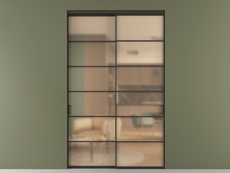 Перегородка Formato внутри проёма 2 створки