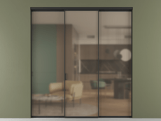 Перегородка Formato внутри проёма 3 створки