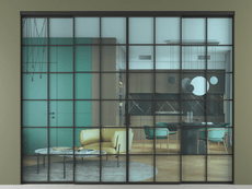 Перегородка Formato внутри проёма 4 створки