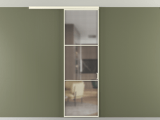 Перегородка Formato вдоль стены на потолок 1 створка