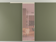 Перегородка Formato вдоль стены на потолок 1 створка