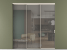 Перегородка Формато внутри проёма 3 створки с синхронным механизмом