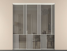 Перегородка Мозаик внутри проёма 3 створки