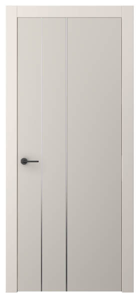 Дверь межкомнатная АКП 4203 ПЭСС. Цвет ПЭТ светло-серый. Материал ПЭТ. Коллекция Фридом. Картинка.