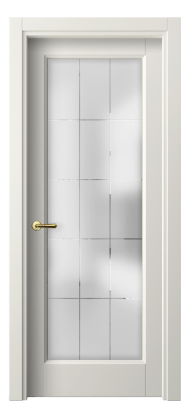 Дверь межкомнатная 1402 МЖМ Cатинированное стекло лофт. Цвет Матовый жемчужный. Материал Гладкая эмаль. Коллекция Галант. Картинка.