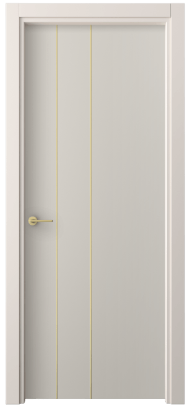 Дверь межкомнатная 4203 ПЭСС. Цвет ПЭТ светло-серый. Материал ПЭТ. Коллекция Фридом. Картинка.